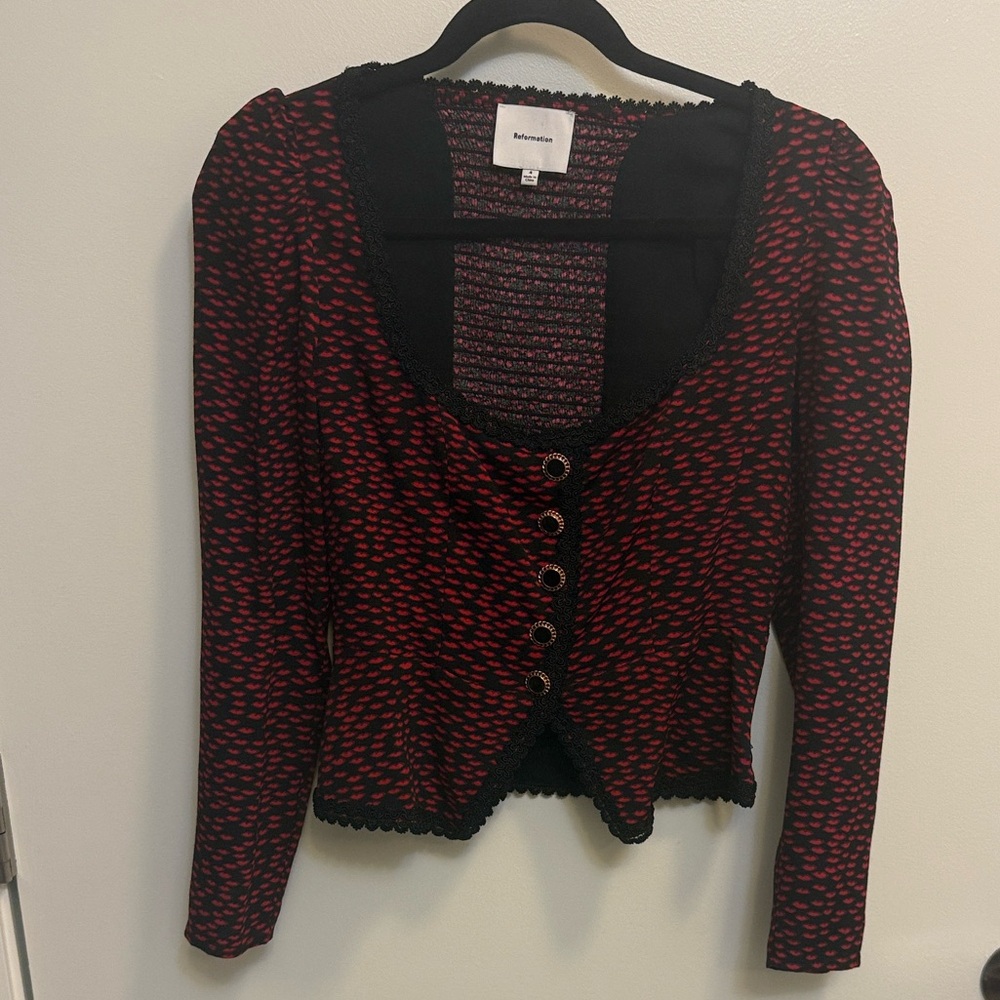 Reformation - Nikky Lace Trim Top - Picture 3 of 7